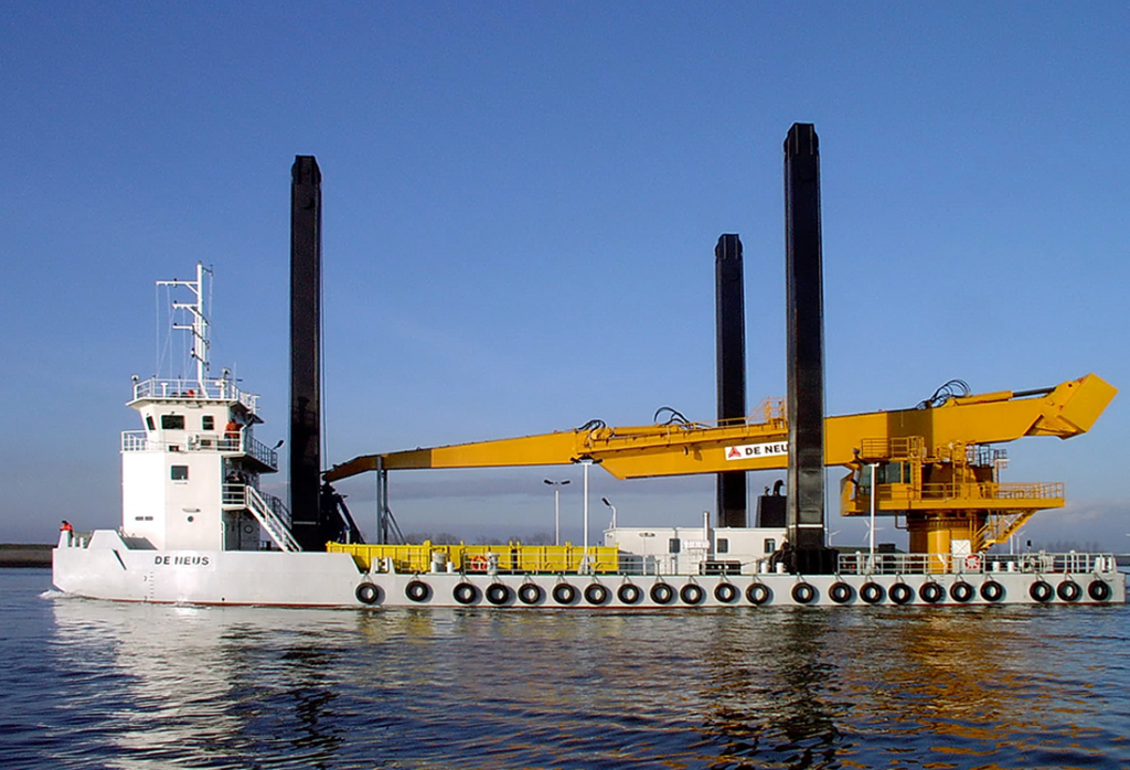 Manutention sur barge Seram grue équilibrée portuaire